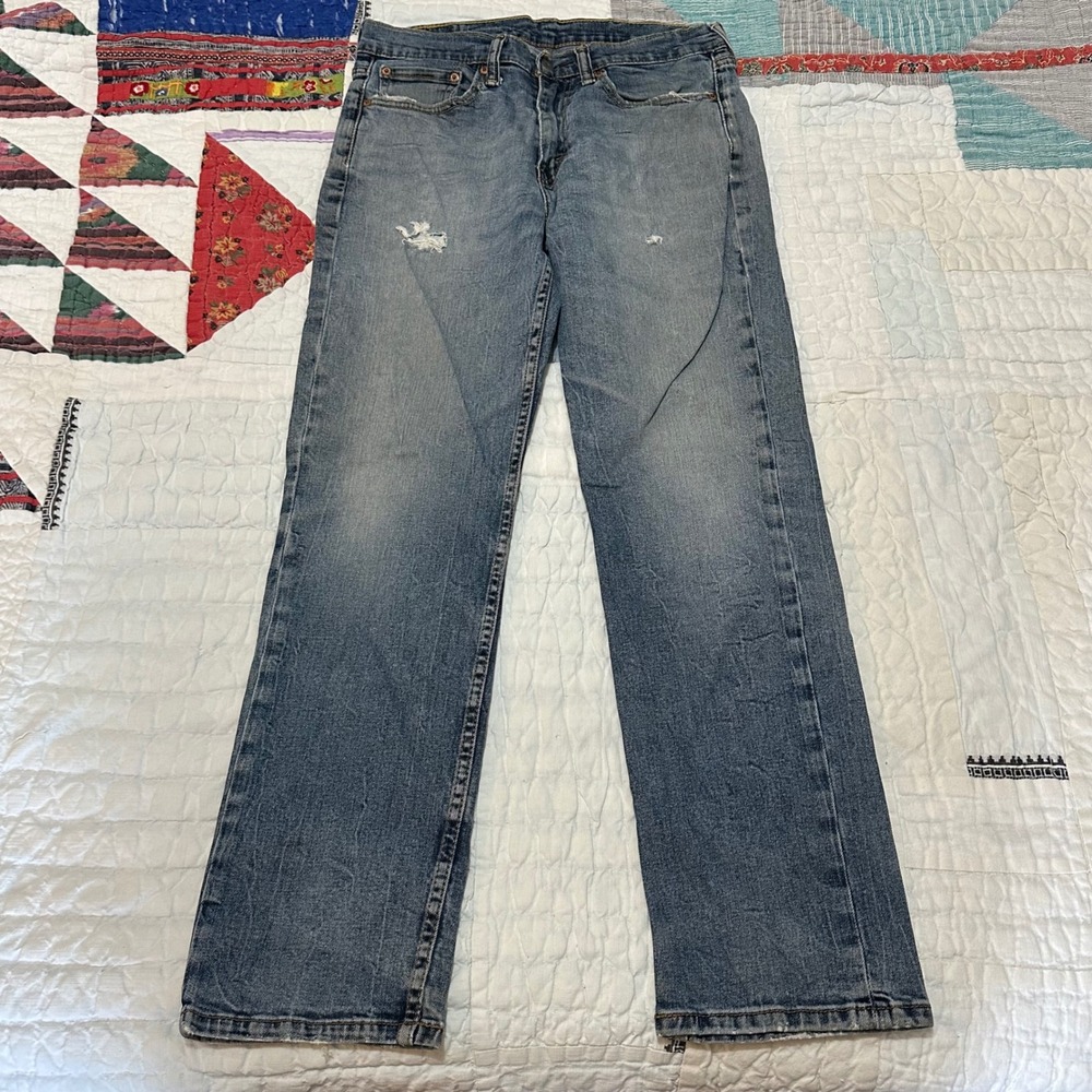 Levi's 511 Slim Fit Blue Denim Jeans 31x30 Distressed Medium Wash